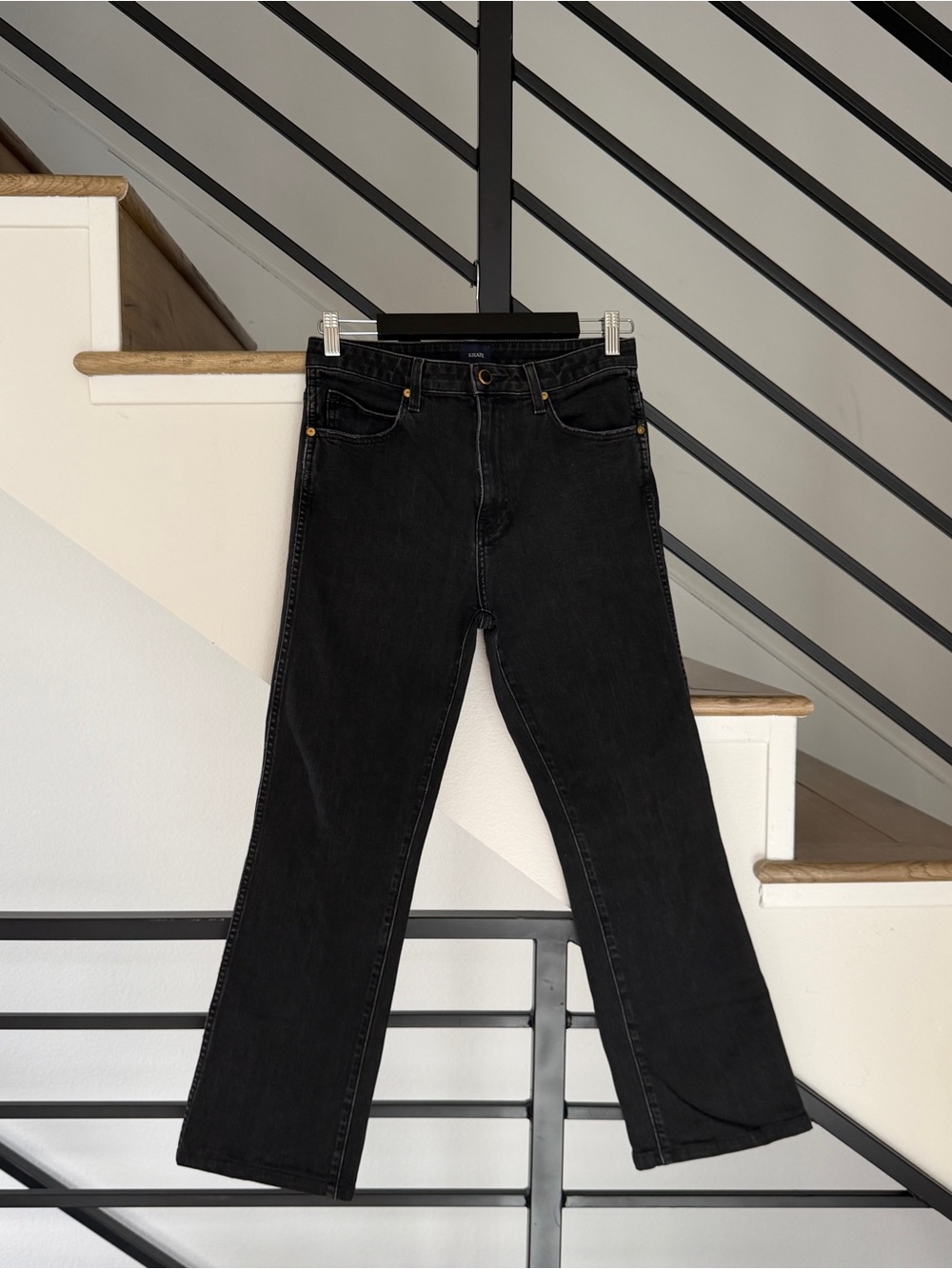 KHAITE Vivian Black High Rise Flare Jeans Size 29